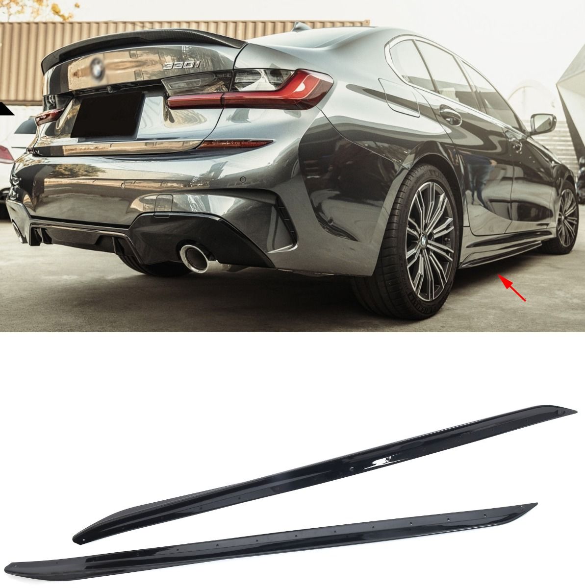 Sideskirts geschikt voor BMW 3 Serie G20 G21 PRE-LCI met M-Pakket | 2019-2022