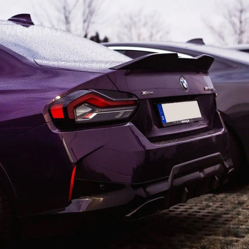 Rear Spoiler Lip Pro Glossy Black Abs Suitable For BMW 2 Series G42 + M240i + G87 M2