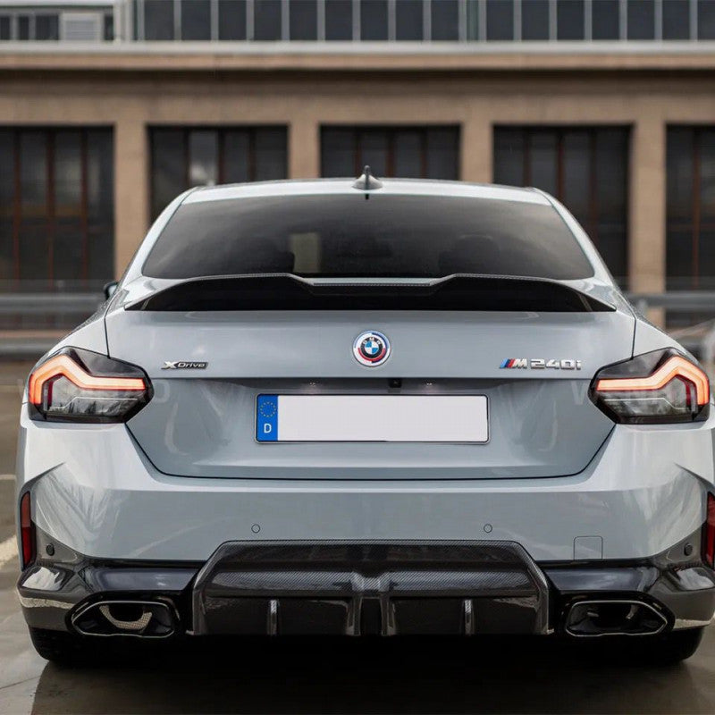 Rear Spoiler Lip Pro Glossy Black Abs Suitable For BMW 2 Series G42 + M240i + G87 M2