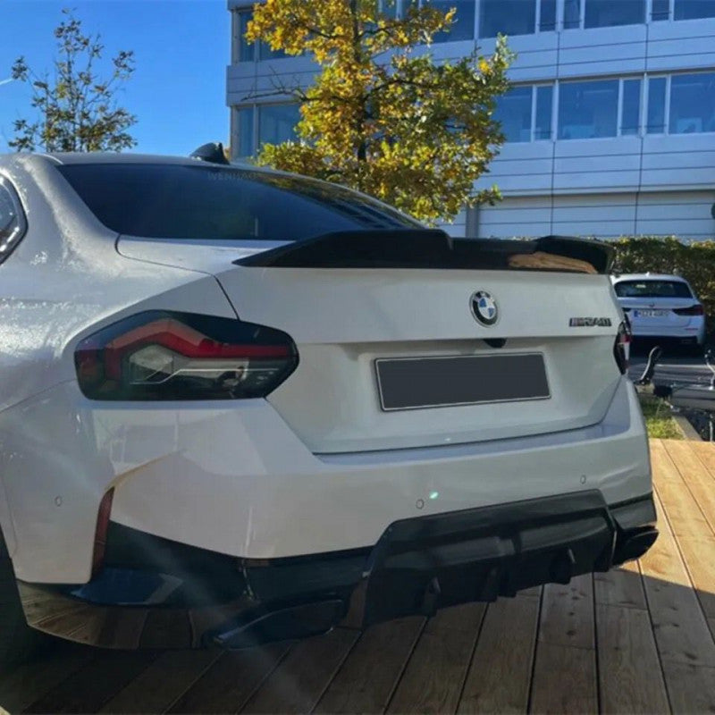Rear Spoiler Lip Pro Glossy Black Abs Suitable For BMW 2 Series G42 + M240i + G87 M2
