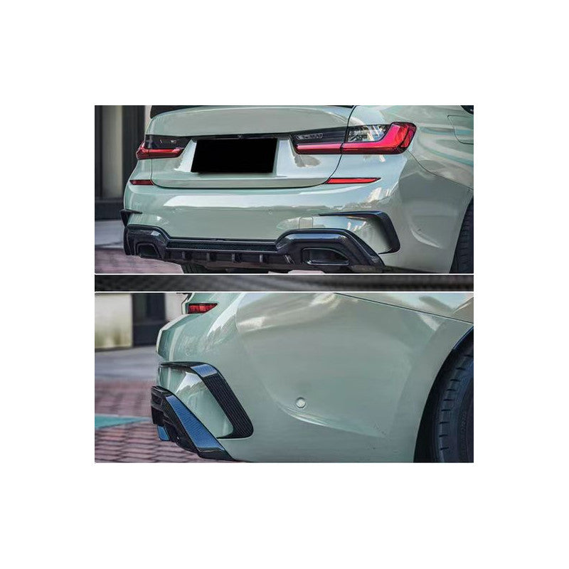 Canards Splitter Flaps Rear Full Carbon Suitable For BMW 3 Series G20 G21 With M Package