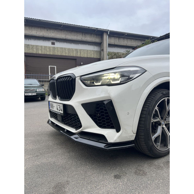 Front Lip Spoiler Lip Sword Abs Black Glossy Suitable For BMW X5M F95