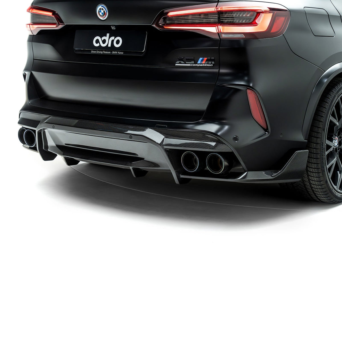 ADRO X5M F95 rear diffuser zijaanzicht