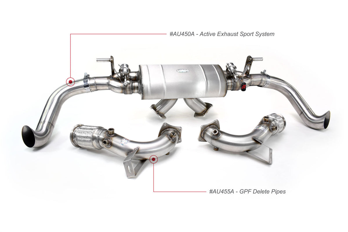 QuickSilver Audi R8 V10 w/ GPF Euro-Spec GPF Delete Pipes