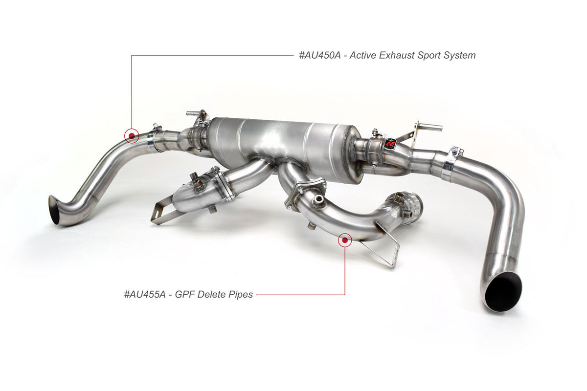 QuickSilver Audi R8 V10 w/ GPF Euro-Spec GPF Delete Pipes