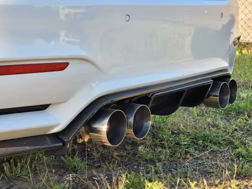 BMW F8x exhaust tips straight cut chrome / black VRSF style
