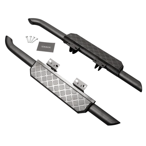 Defender L633 90 Side Steps - Chequer Finish