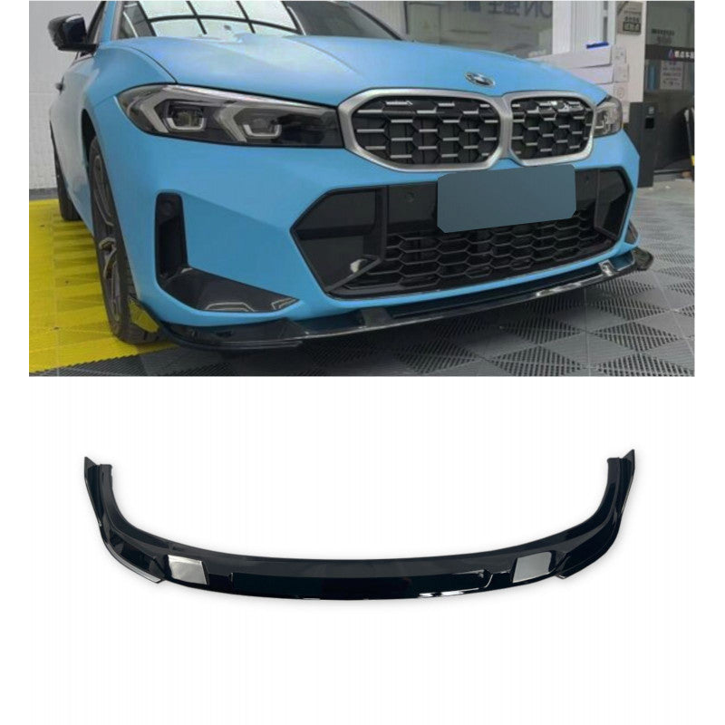 Front Lip Splitter ABS Gloss Black For BMW 3 Series G20 G21 LCI M Sport Package