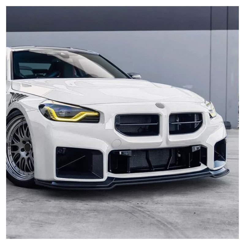 Front Lip Spoiler Sword Performance Abs Black Glossy For BMW M2 G87