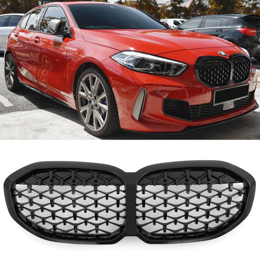 Grille Diamant GLOSS BLACK voor BMW 1 Serie F40 | 2019-2026