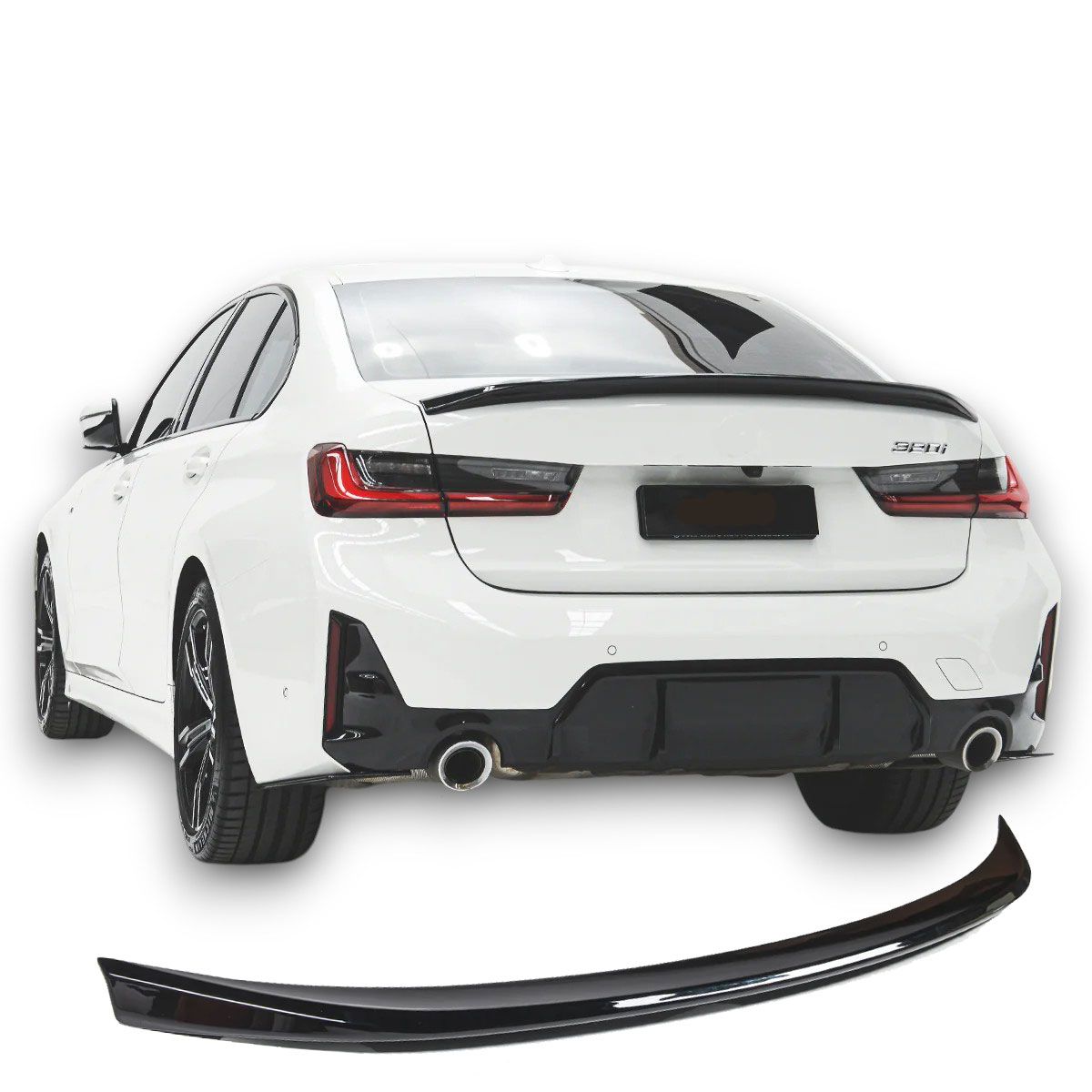Rear spoiler GLOSS BLACK geschikt voor BMW 3 Serie G20 Limousine | 2019-2026
