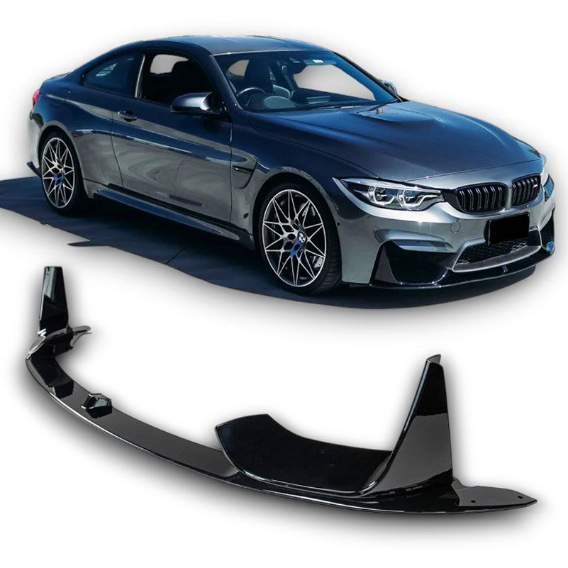Frontlip GLOSS BLACK geschikt voor BMW M3 F80 en M4 F82