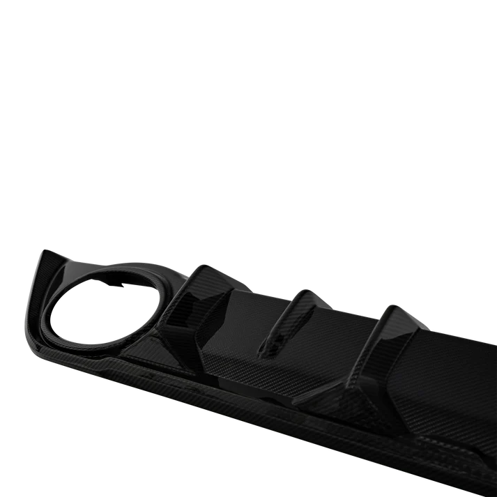 Audi RS3 8Y Saloon Rear Diffuser with Bumper Sills - Visual Carbon Fibre with URBAN Emblem