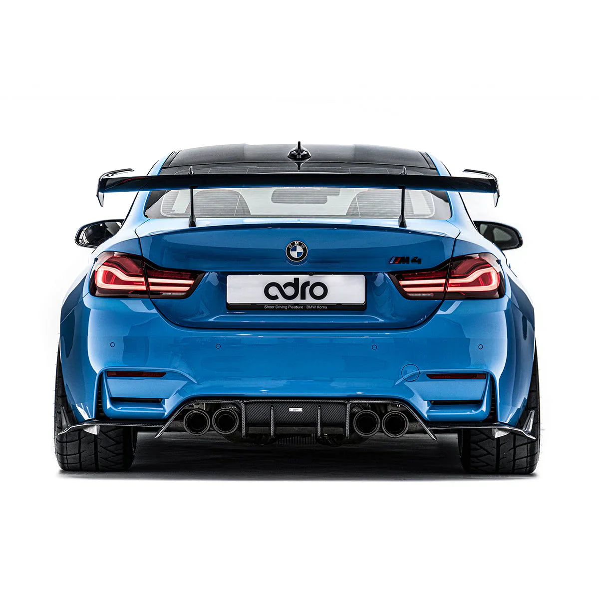 BMW F82 M4 AT-R1 Swan Neck Wing Curved