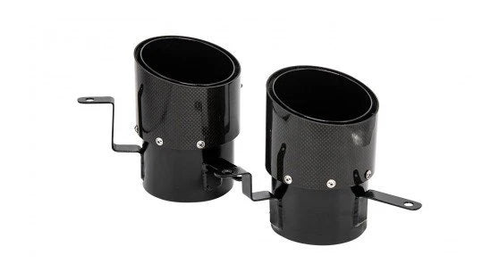 Novitec Ferrari SF90 Carbon-Stainless Tailpipes Set - Black