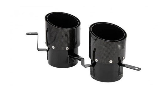 Novitec Ferrari SF90 Tailpipes Set - Carbon/Stainless Steel - Gold Plated