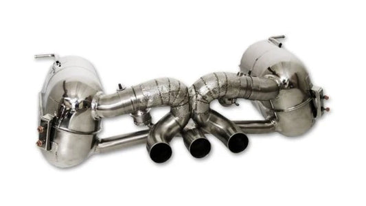 Novitec Ferrari 458 power optimized exhaust system with flap-regulation, INCONEL