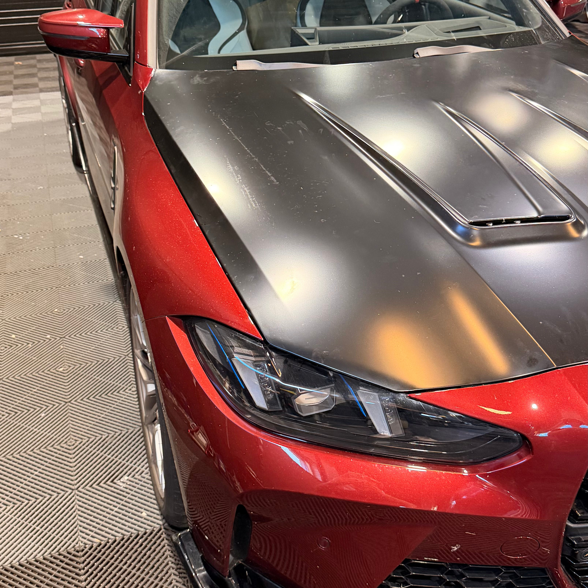 GTS motorkap aluminium gemonteerd op BMW M3 G80, fitment