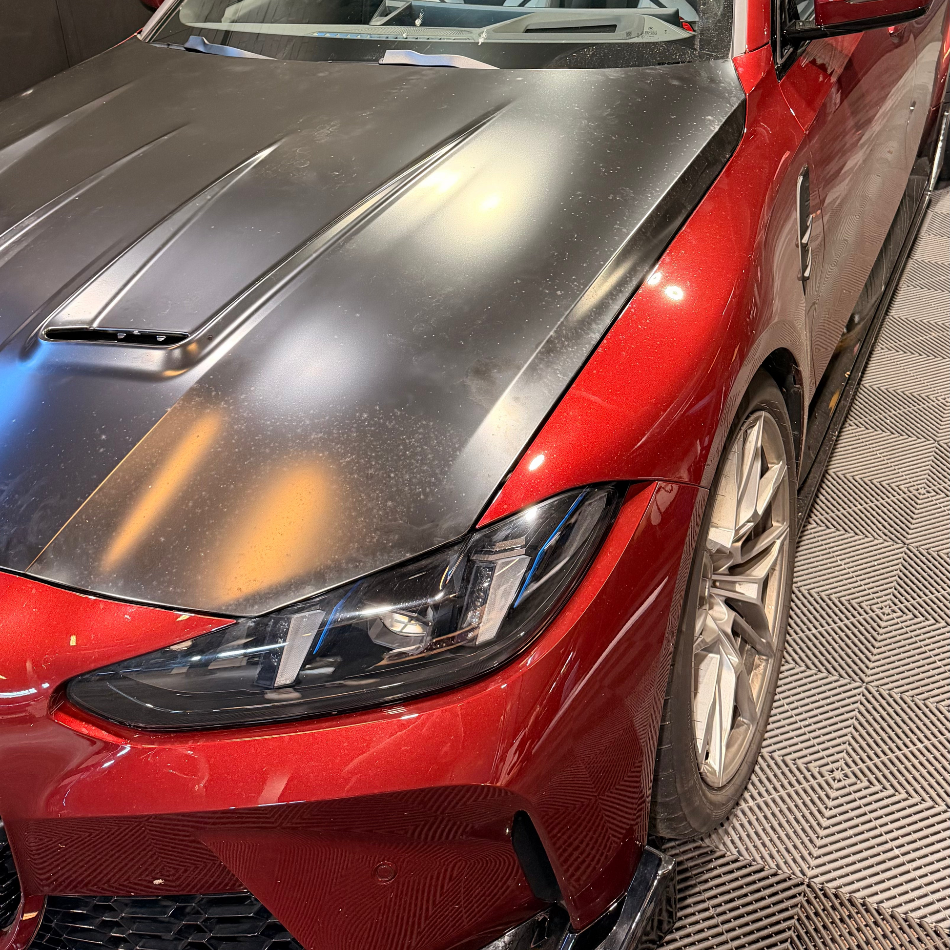 GTS motorkap aluminium op BMW M3 G80, aansluiting op de bodyline