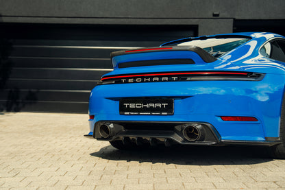 TECHART Porsche 992.2 Carrera base Rear diffuser, exposed carbon fiber, glossy