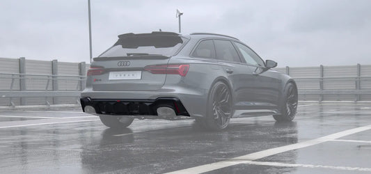 Audi C8 RS6 / RS7 Rear Diffuser - Visual Carbon Fibre With Urban Emblem
