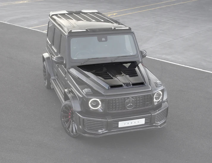 Mercedes W463A G-Wagon Softkit / Widetrack Vented Bullnose Bonnet - Full Visual Carbon Fibre (Body Colour / Visual Vents Available upon request)