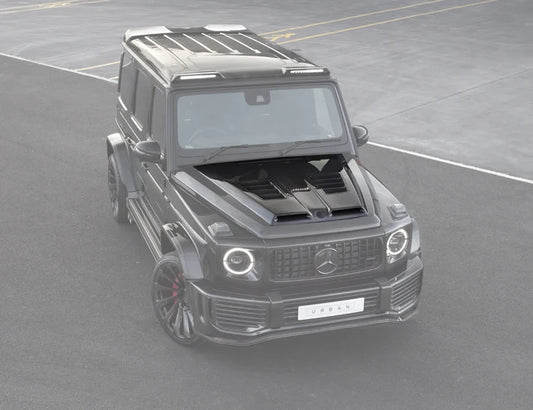Mercedes W463A G-Wagon Softkit / Widetrack Vented Bullnose Bonnet - Full Visual Carbon Fibre (Body Colour / Visual Vents Available upon request)