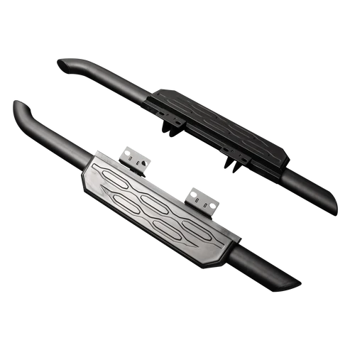 Defender L663 90 Side Steps - Hex Finish
