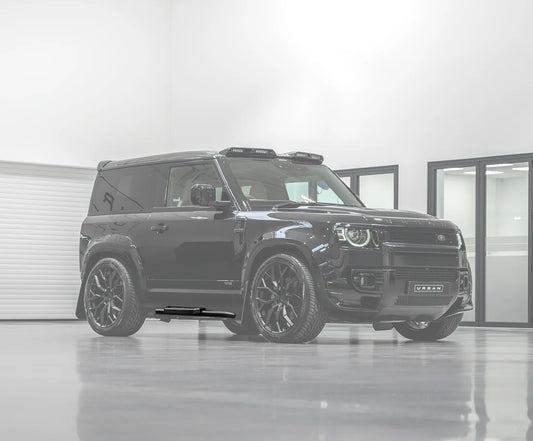 Defender L663 90 Side Steps - Hex Finish