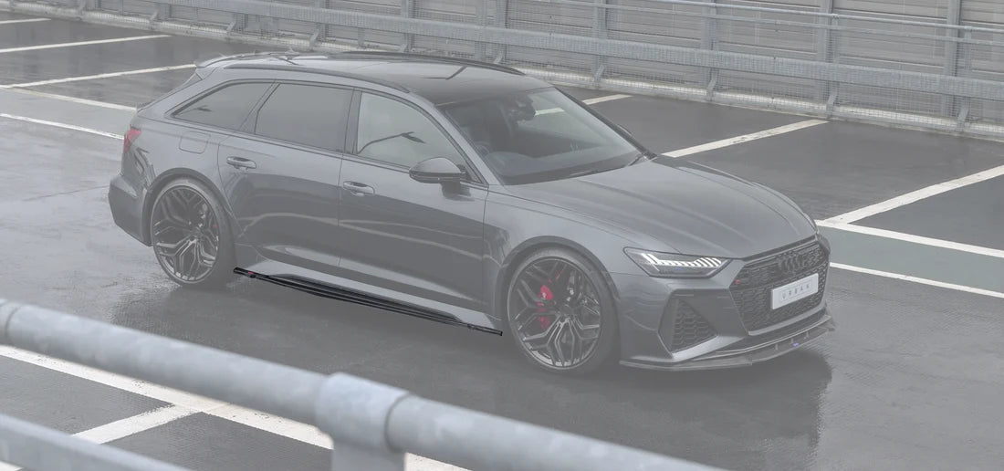 Audi C8 Rs6 / Rs7 Lower Side Sills - Visual Carbon Fibre With Urban Emblem