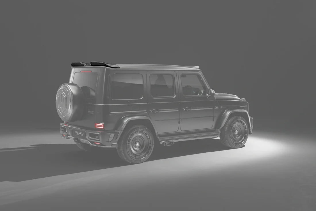 Mercedes W465 G-wagon Aerokit / Widetrack Upper Rear Spoiler With Urban Emblem - Visual Carbon Fibre