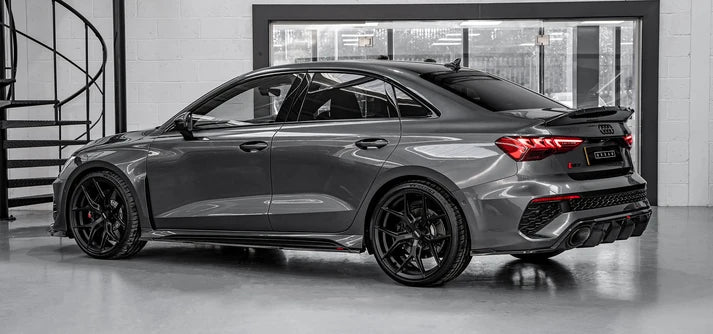 Audi RS3 8Y Saloon Rear Lip Spoiler - Visual Carbon Fibre