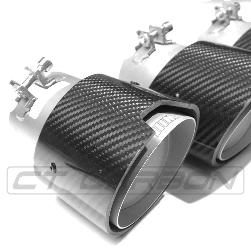 BMW M2, M3, M4 G87/G80/G81/G82/G83 CARBON EXHAUST TIPS - STAINLESS (SET OF 4)