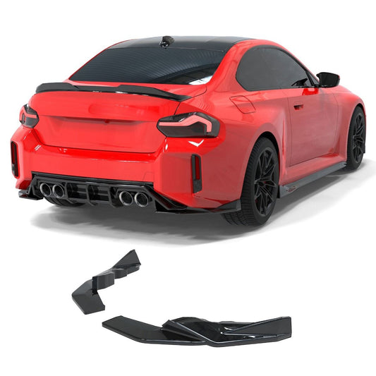 Rear side splitters GLOSS BLACK voor BMW M2 G87 | 2023-2026